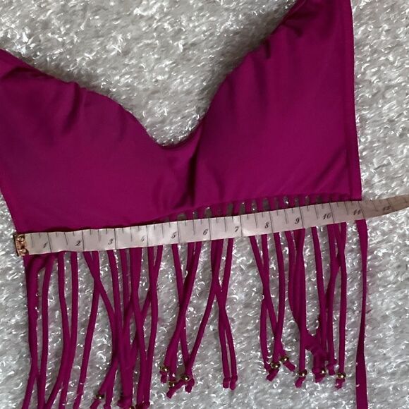 women's Large Fuchsia String Bikini Padded Top XHILARATION - Picture 11 of 13